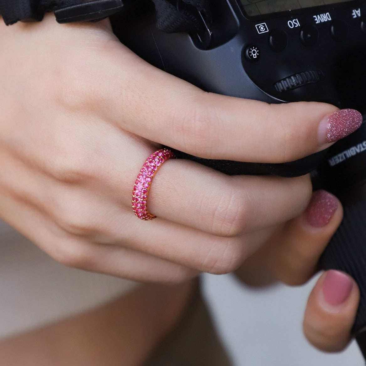 Elegant Ruby Eternity Ring