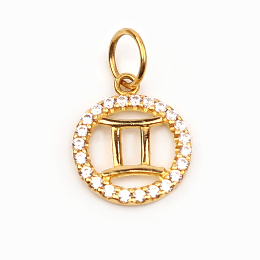 GEMINI - ZODIAC SIGN 18K GOLD PENDANT