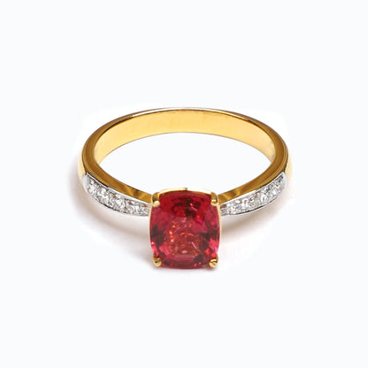 Solo - Spinel and Diamond Ring