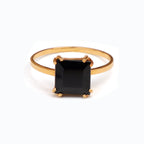 Square Onyx Rings