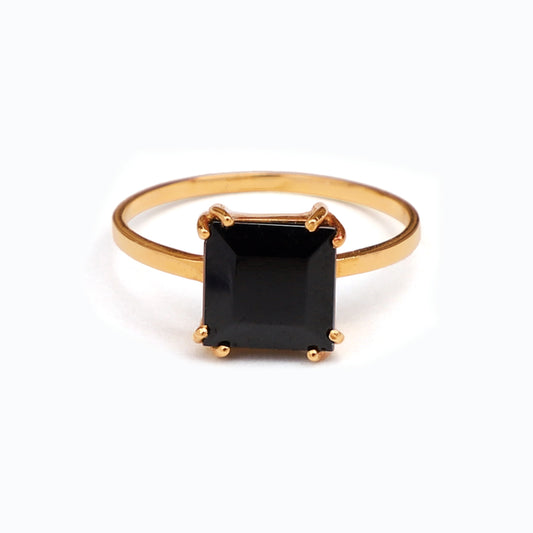 Square Onyx Rings