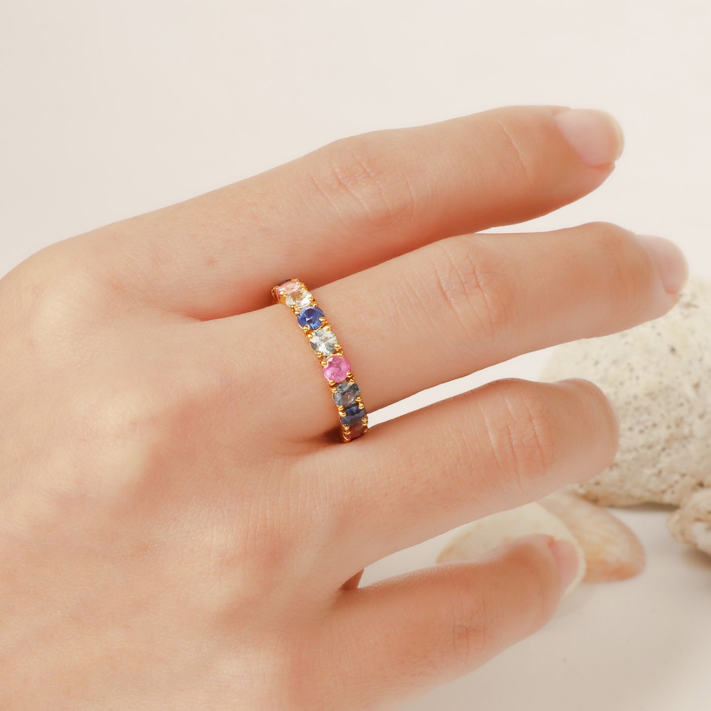 Rainbow Sapphire Ring