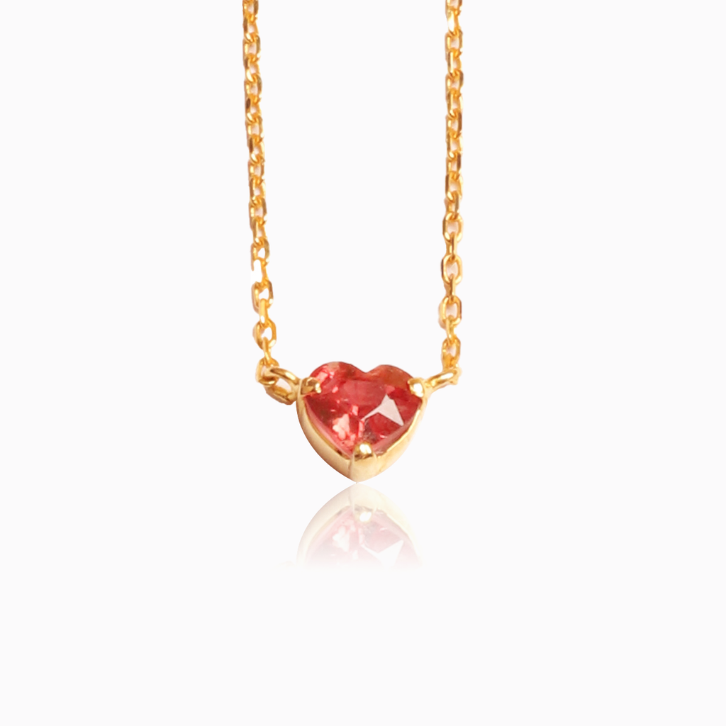 AMOUR Heart Red Spinel Necklace