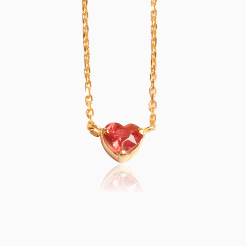 AMOUR Heart Red Spinel Necklace