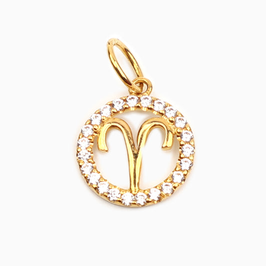 ARIES - ZODIAC SIGN 18K GOLD PENDANT