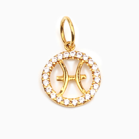 PISCES - ZODIAC SIGN 18K GOLD PENDANT