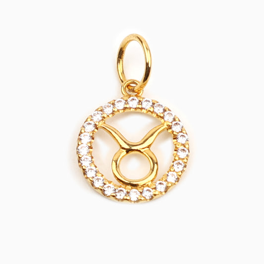 TAURUS - ZODIAC SIGN 18K GOLD PENDANT