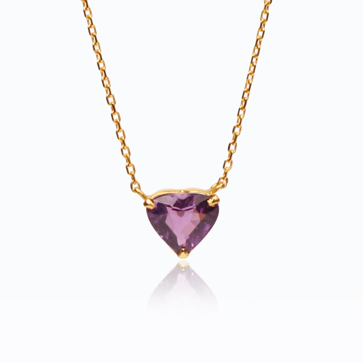 AMOUR Heart Necklace(Amethyst)