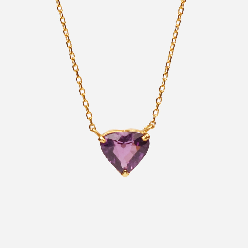 AMOUR Heart Necklace(Amethyst)