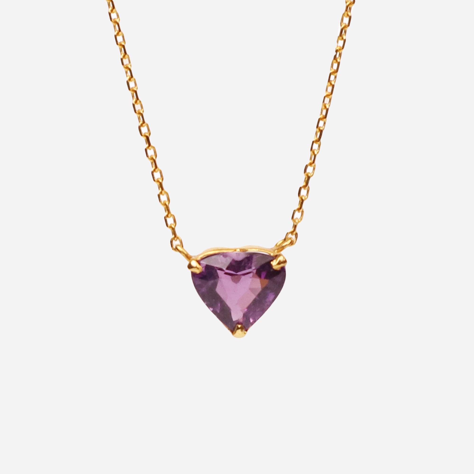 AMOUR Heart Necklace(Amethyst)