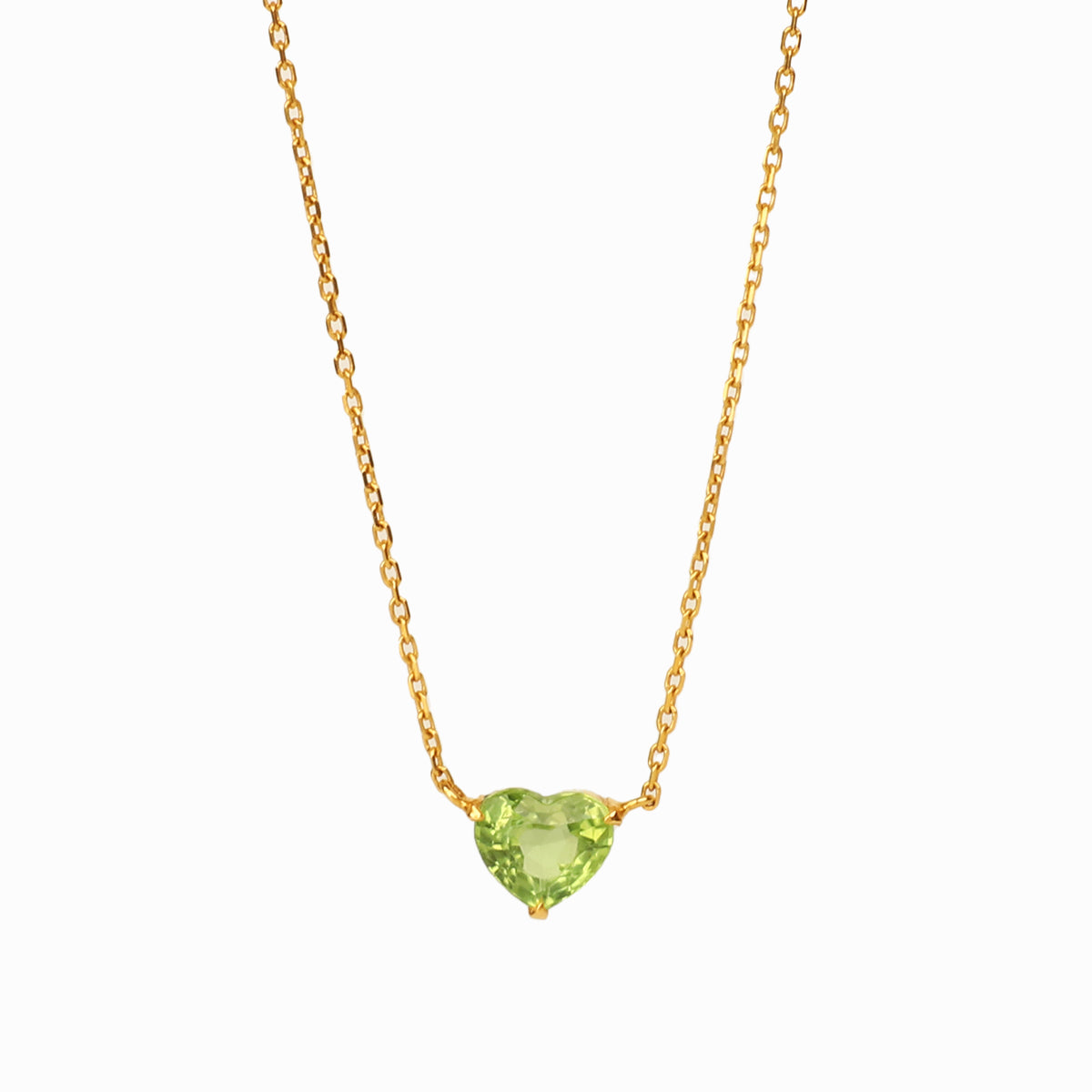 AMOUR Heart Necklace(Peridot)