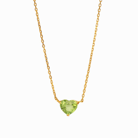 AMOUR Heart Necklace(Peridot)