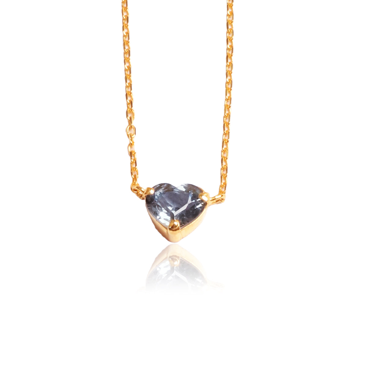 AMOUR Heart Pigeon Blue Spinel Necklace