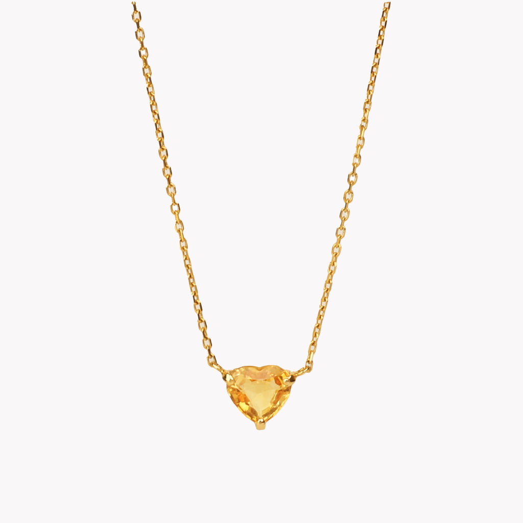AMOUR Heart Citrine Necklace