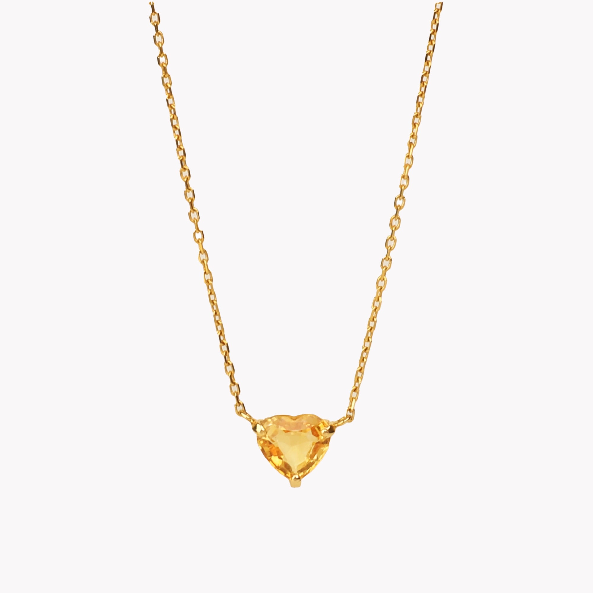 AMOUR Heart Citrine Necklace