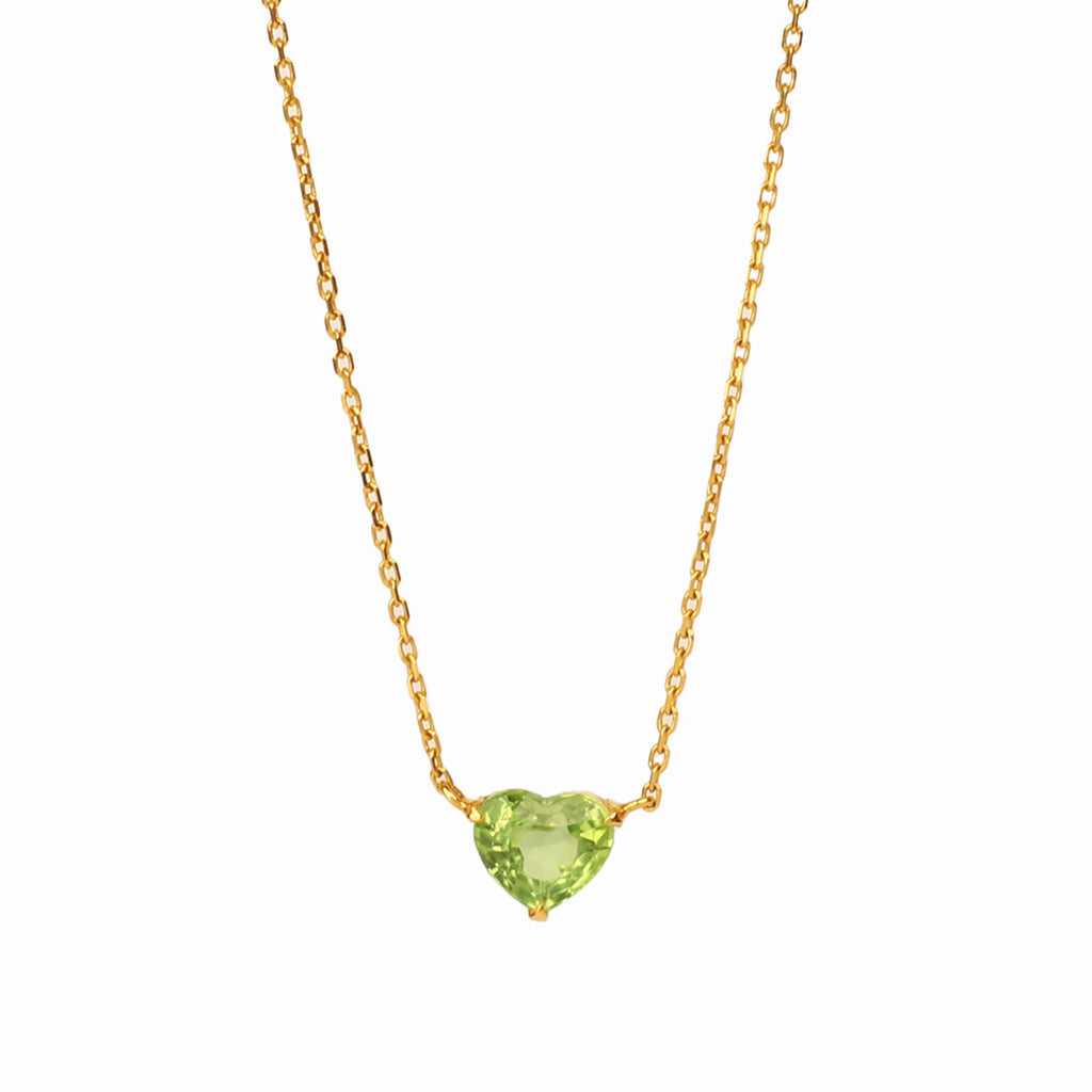 AMOUR Heart Peridot Necklace