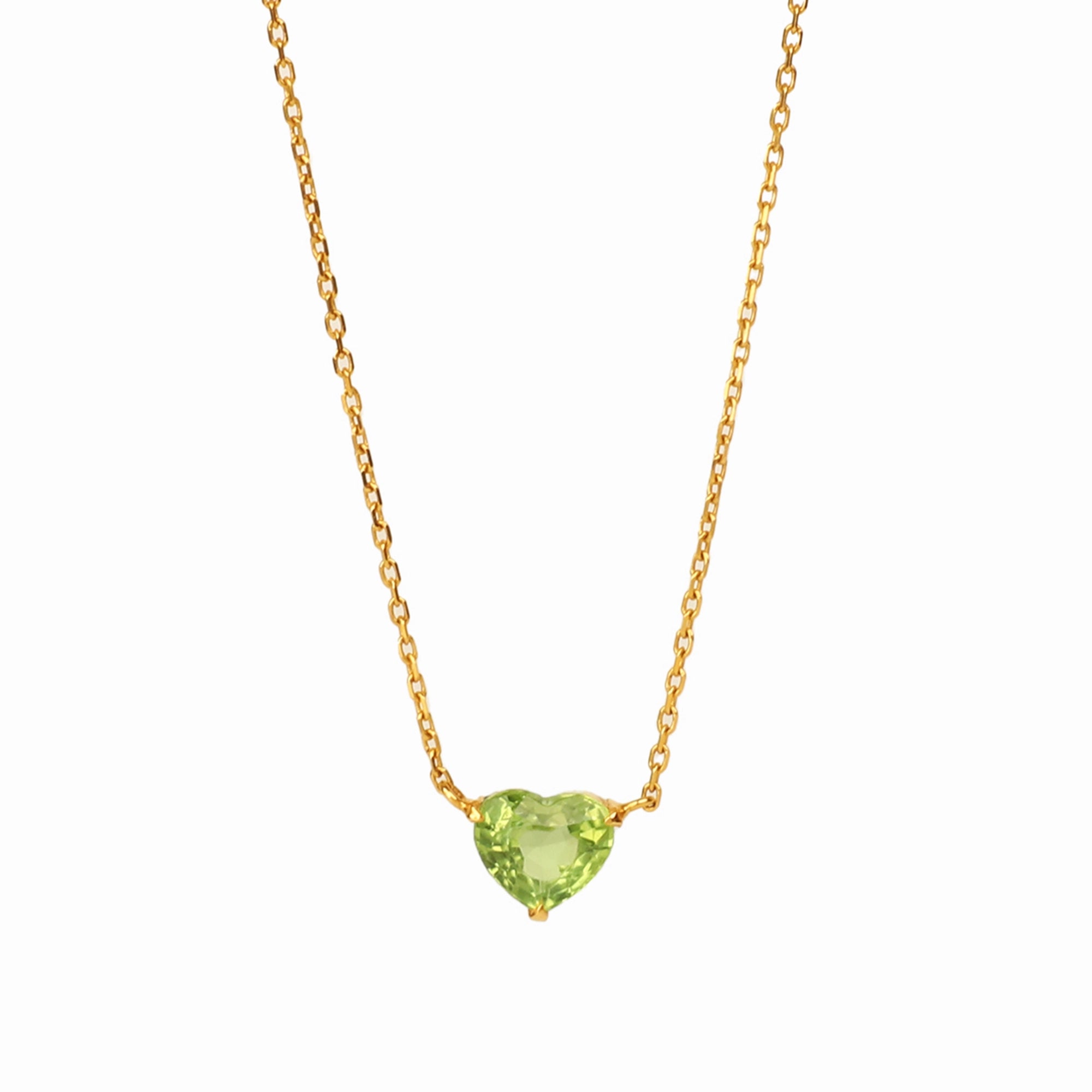 AMOUR Heart Peridot Necklace