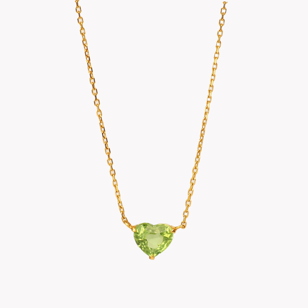 AMOUR Heart Peridot Necklace
