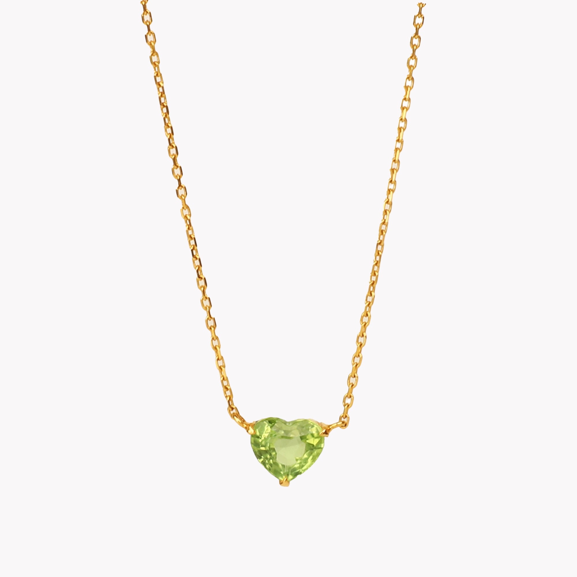 AMOUR Heart Peridot Necklace