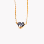 AMOUR Heart Pigeon Blue Spinel Necklace