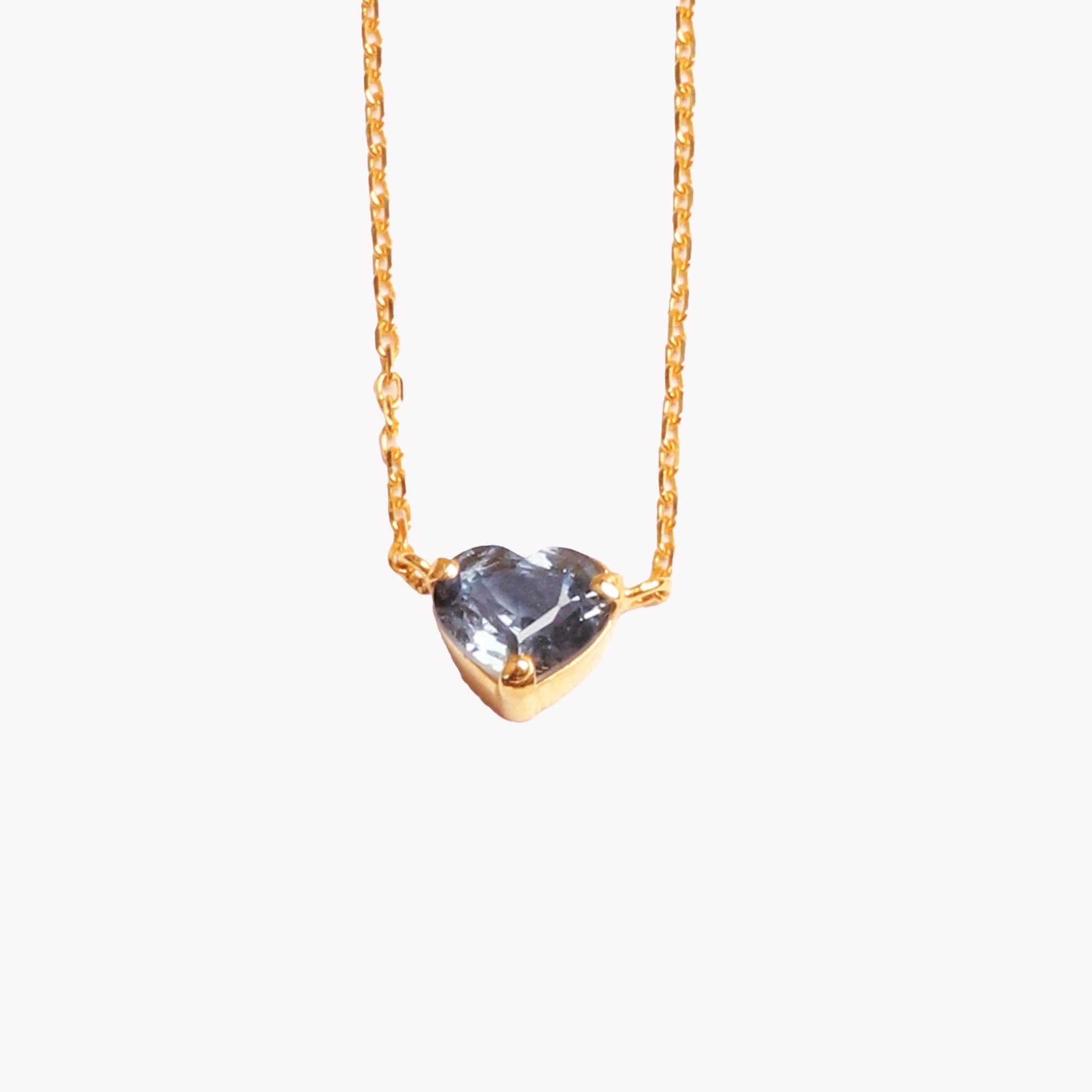 AMOUR Heart Pigeon Blue Spinel Necklace
