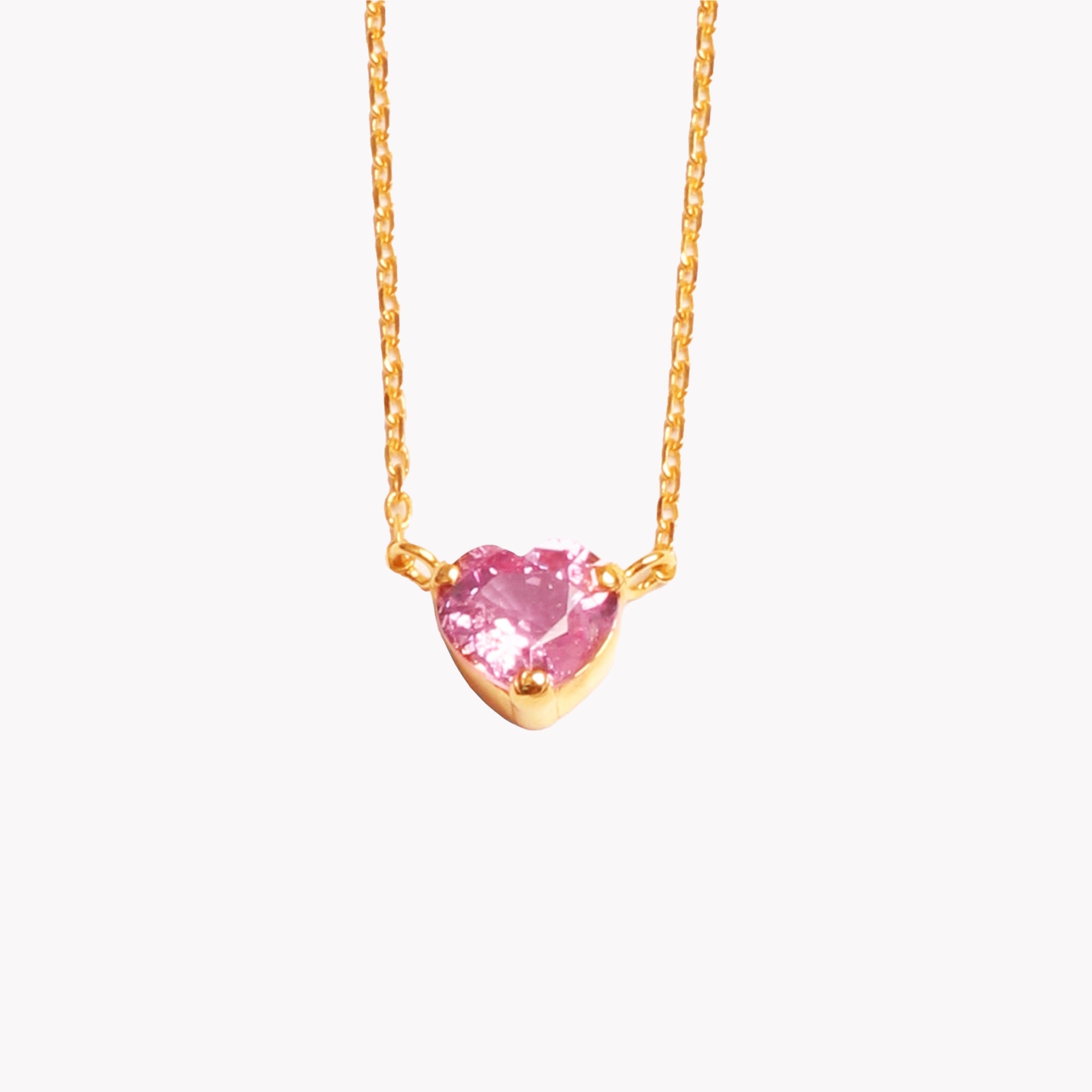 AMOUR Heart Pink Spinel Necklace
