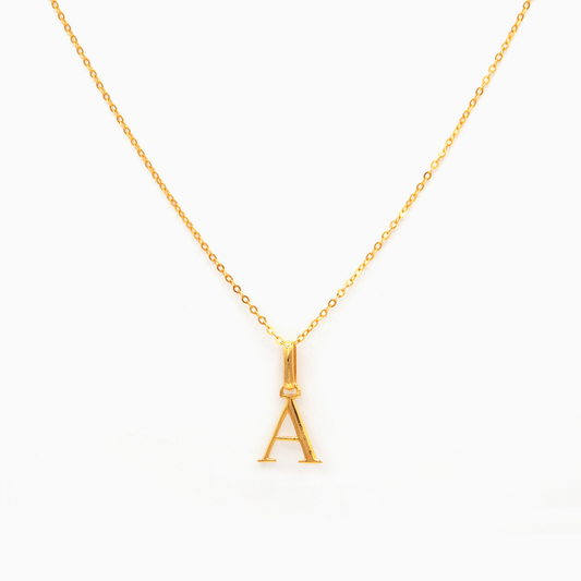 Alphabet Pendant (Gold)