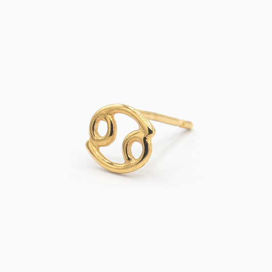 CANCER - ZODIAC SIGN 18K GOLD EARRINGS