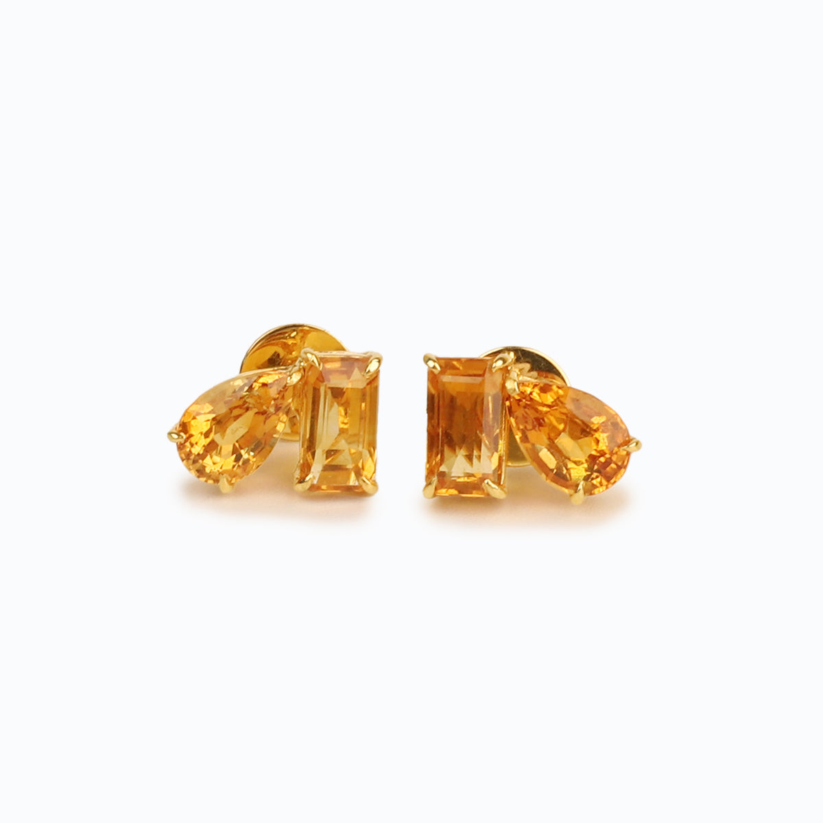 Toi Et Moi Citrine Stud Earrings