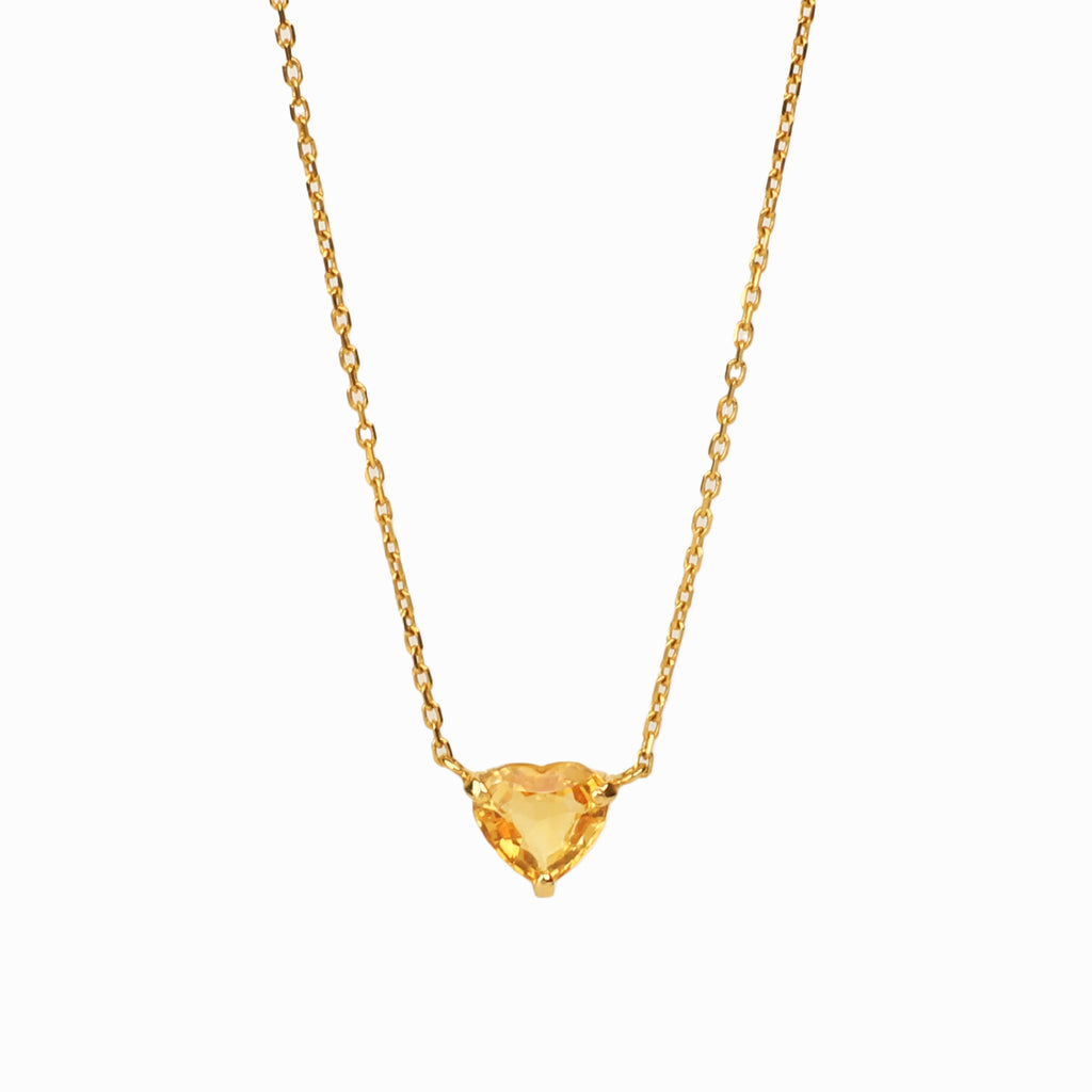 AMOUR Heart Citrine Necklace