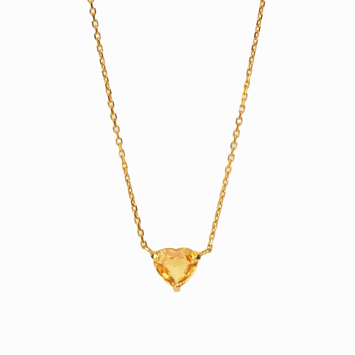 AMOUR Heart Citrine Necklace