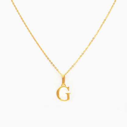 Alphabet Pendant (Gold)