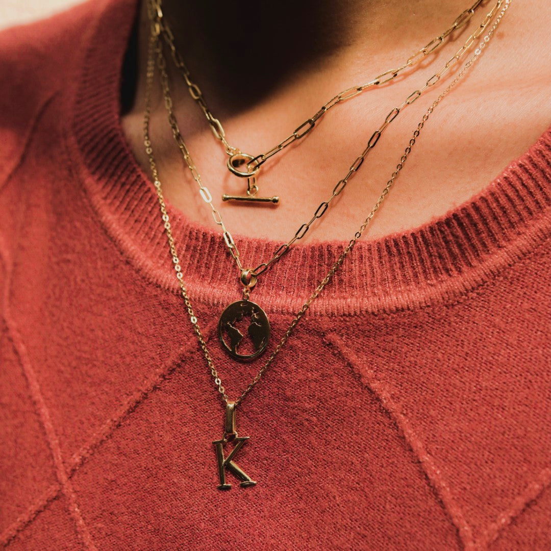 Alphabet Pendant (Gold)