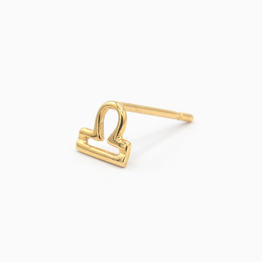 LIBRA - ZODIAC SIGN 18K GOLD EARRINGS