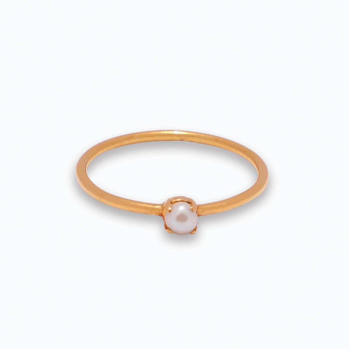 Single Stone Pearl Ring