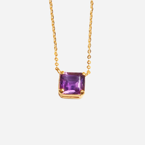 AMOUR Square Amethyst Necklace