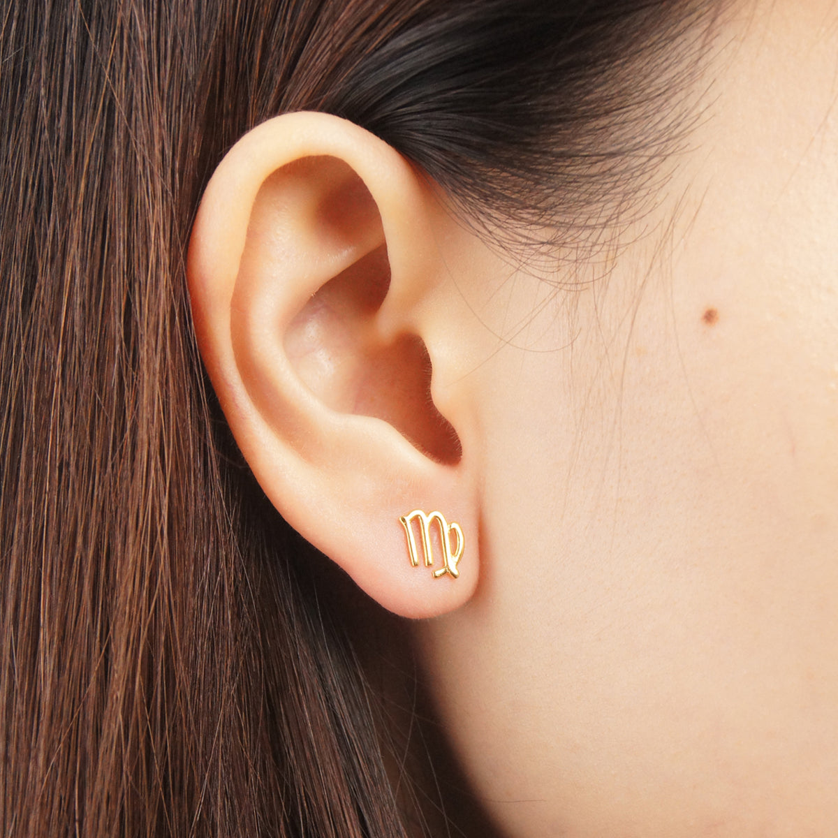 VIRGO - ZODIAC SIGN 18K GOLD EARRINGS