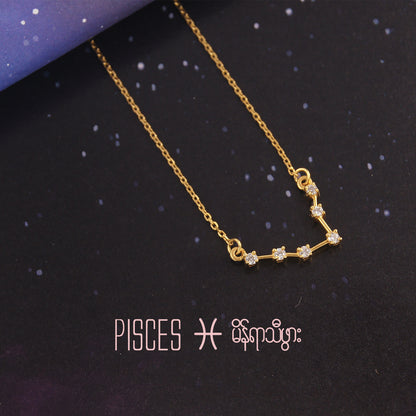 PISCES - CONSTELLATION 18K GOLD NECKLACE