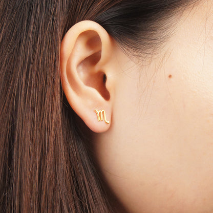 SCORPIO - ZODIAC SIGN 18K GOLD EARRINGS