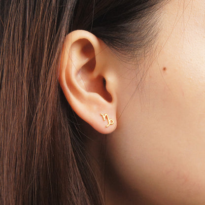 CAPRICORNUS - ZODIAC SIGN 18K GOLD EARRINGS