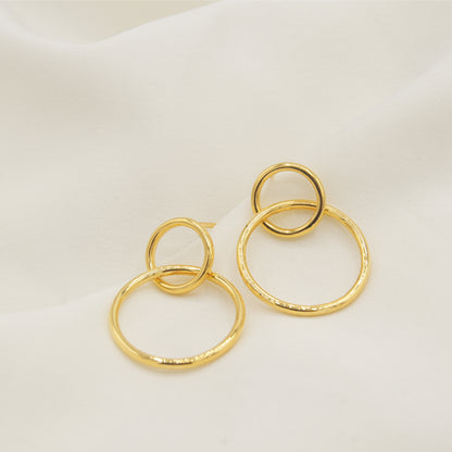 Twin Circle Earrings