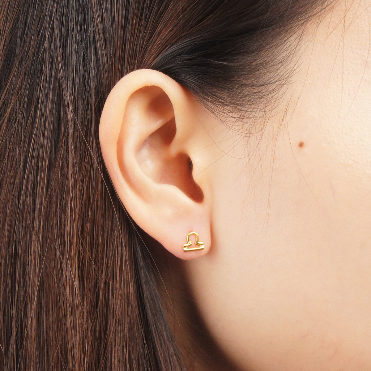 LIBRA - ZODIAC SIGN 18K GOLD EARRINGS