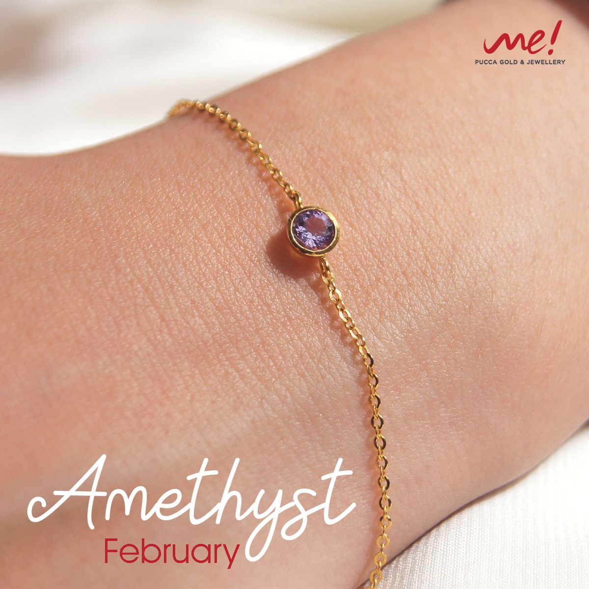 Birthstone Bracelet (February)