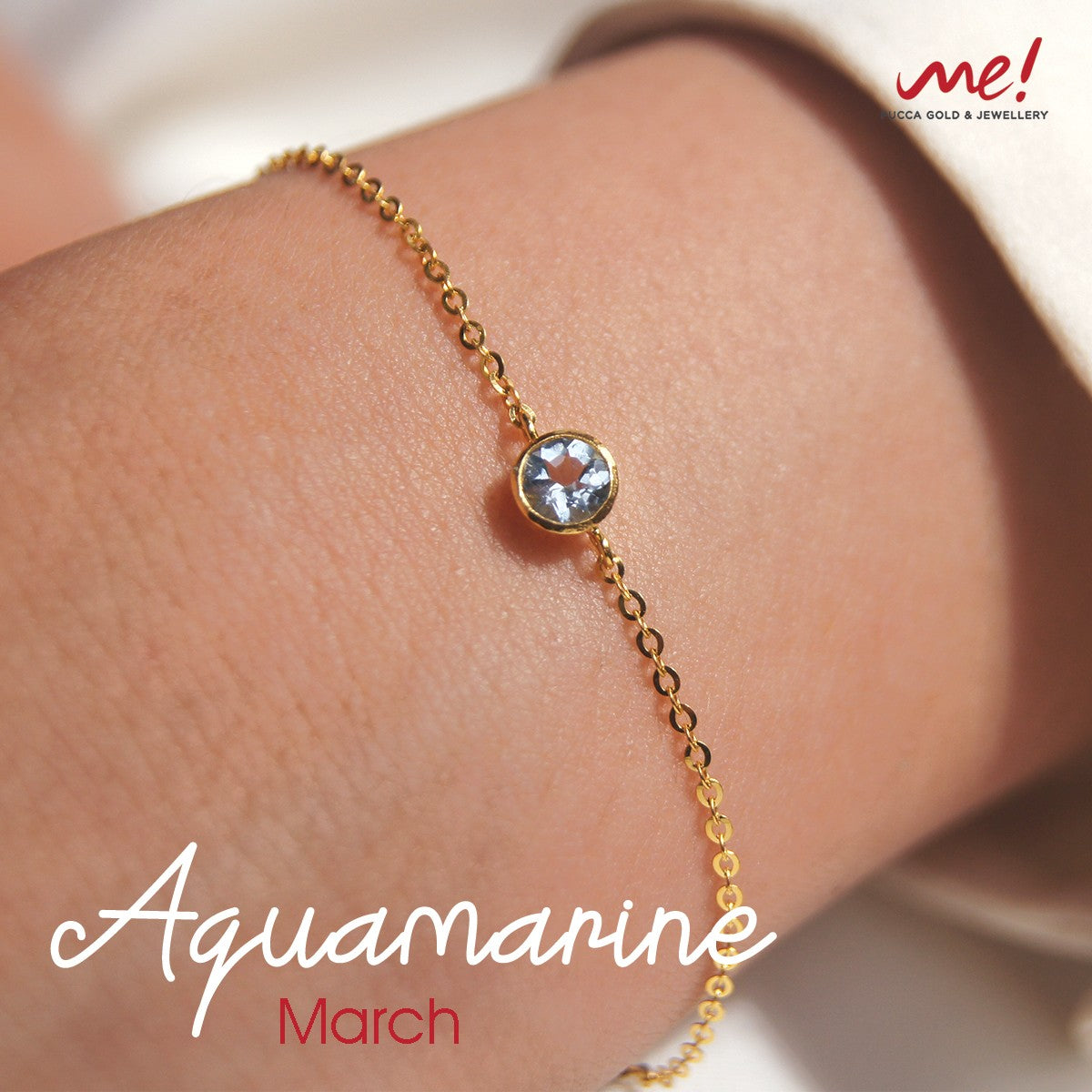 Deco Aquamarine March Birthstone Bracelet – EDGE of EMBER